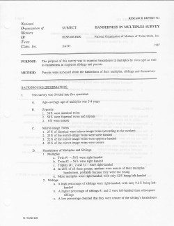RR12 Handedness in Multiples