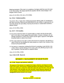 solid waste rules and regulations