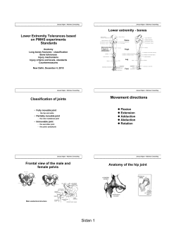 Lower extremity tolerance and standards