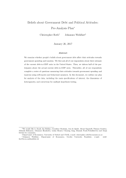 Beliefs about Government Debt and Political Attitudes: Pre