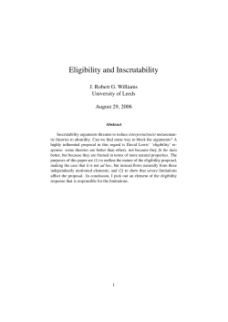Eligibility and Inscrutability