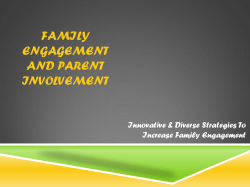 family engagement and parent involvement