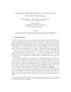 Coalescing: Syntactic Abstraction for Reasoning in