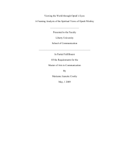 Viewing the World through Oprah`s Eyes