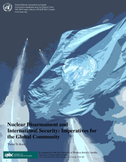 Nuclear Disarmament and International Security