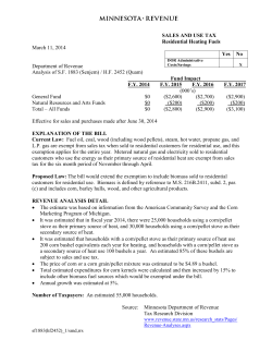 Residential Heating Fuels - Minnesota Department of Revenue
