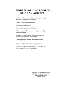 eight things this book will help you achieve