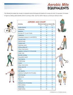 Aerobic Mile EQUIVaLENTS