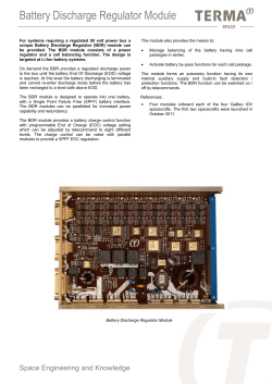 Battery Discharge Regulator Module