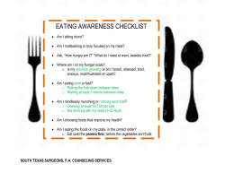 eating awareness checklist - Texas Counseling Association