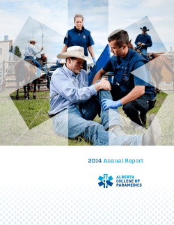 2014 Annual Report - Alberta College of Paramedics