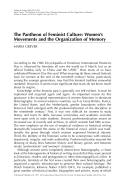 Maria Grever, `The Pantheon of Feminist Culture: Women`s