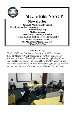 Greater Antioch Missionary Baptist Church - NAACP of Macon