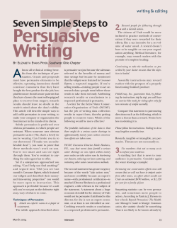 Persuasive Writing