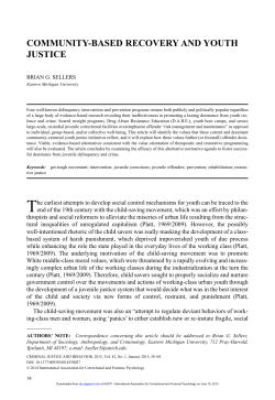 Community-Based ReCoveRy and youth JustiCe - CE