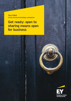 Get ready: open to sharing means open for business
