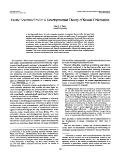 Exotic Becomes Erotic: A Developmental Theory of Sexual Orientation