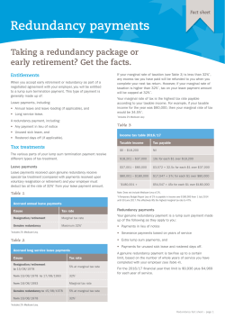 Redundancy Fact Sheet
