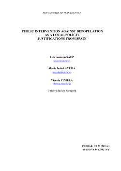 public intervention against depopulation as a local policy