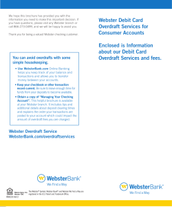 Webster Debit Card Overdraft Services for
