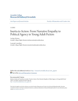 From Narrative Empathy to Political Agency in Young Adult Fiction
