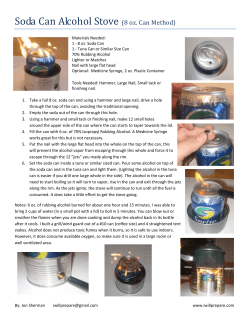 Soda Can Alcohol Stove (8 oz. Can Method)
