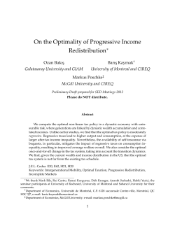 On the Optimality of Progressive Income Redistribution