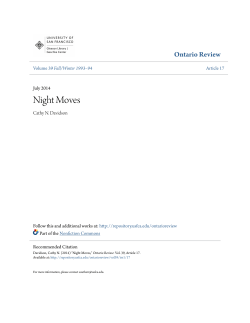 Night Moves - USF Scholarship Repository
