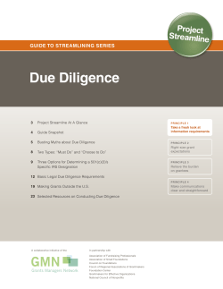 Due Diligence