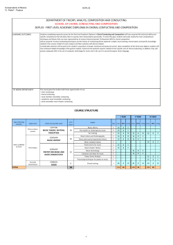 department of theory, analyis, composition and conducting school of