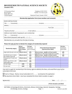 BOURNEMOUTH NATURAL SCIENCE SOCIETY