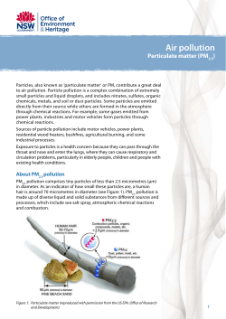 Air pollution: particulate matter - NSW EPA