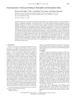 Thermodynamics of Hydrogen Bonding in Hydrophilic and