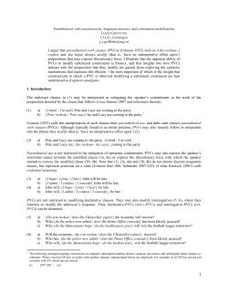 Parenthetical verb constructions, fragment answers, and constituent