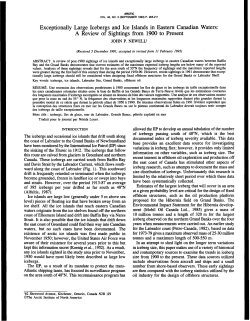 Exceptionally Large Icebergs and Ice Islands in Eastern