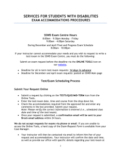 Exam Policy and Procedures
