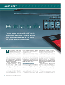 Built to burn - Primera Technology Inc.