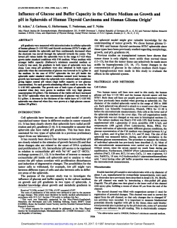 Influence of Glucose and Buffer Capacity in the