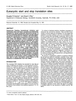 Eukaryotic start and stop translation sites