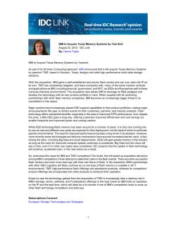 IBM to Acquire Texas Memory Systems by Year-End