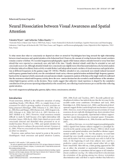 Neural Dissociation between Visual Awareness and - LNC