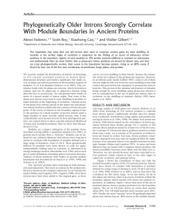 Phylogenetically Older Introns Strongly Correlate With Module
