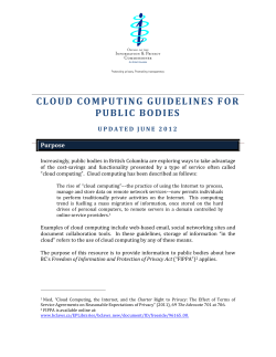 cloud computing guidelines for public bodies