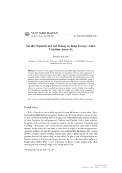 Soil development and soil biology on King George