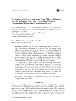 Development of a Code to Analyze the Solar White
