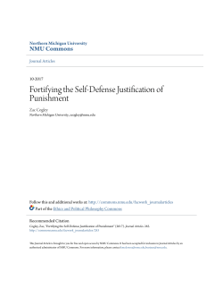 Fortifying the Self-Defense Justification of