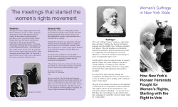 The meetings that started the women`s rights movement