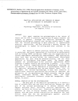 Practical applications and theories of memory