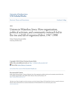 Unions in Waterloo, Iowa: How organization, political activism, and
