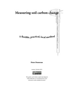 Measuring soil carbon change